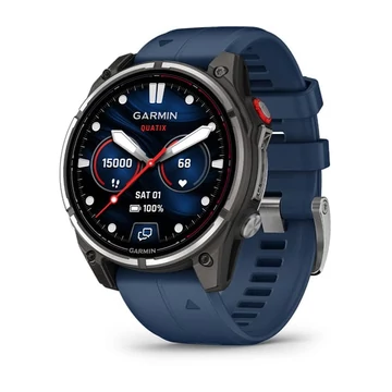 quatix 8 Pro – 47 mm, AMOLED, Sapphire Titanium, captain blue szilikon szíjjal (ED XD)