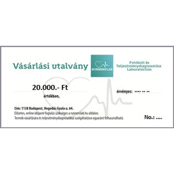20000 Ft-os vásárlási utalvány 