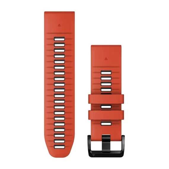 Óraszíj 26 mm piros/grafit szilikon (QuickFit)
